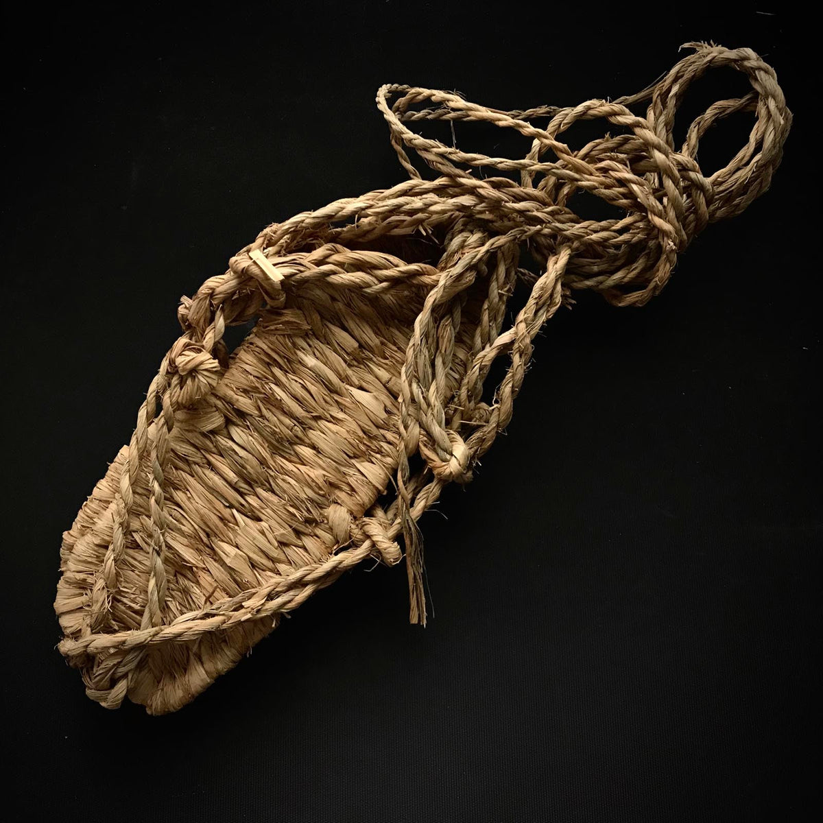 Hand-made Traditional Japanese Waraji-Style sandal pair 稲藁わらじ  手作り