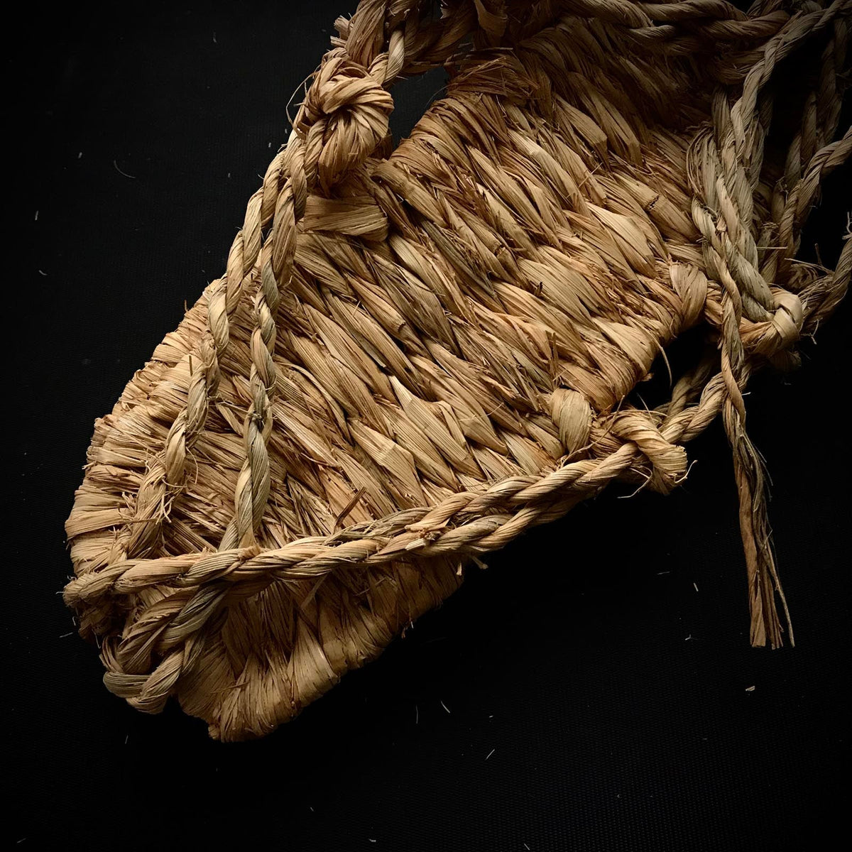 Hand-made Traditional Japanese Waraji-Style sandal pair 稲藁わらじ  手作り